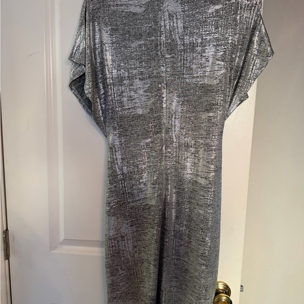 Vince Camuto Metallic Silver Asymmetrical Dress - Picture 4 of 4